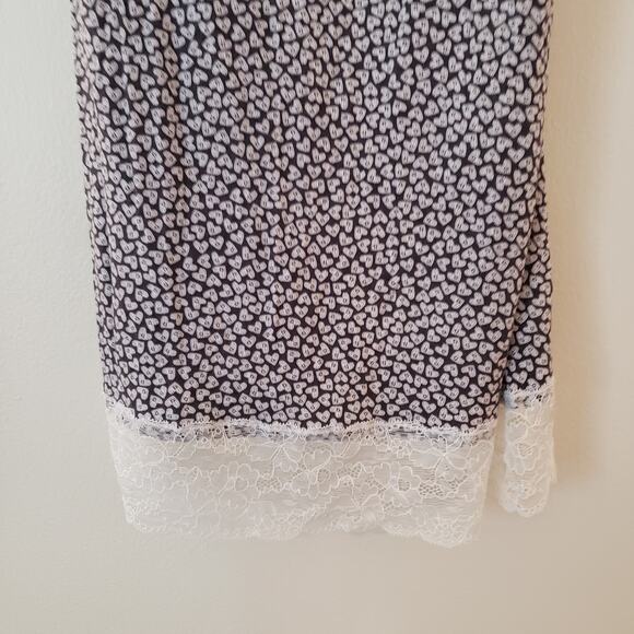 Vera Wang Valentine's Heart Print Underwire Babydoll Lingerie Size L - Picture 5 of 8